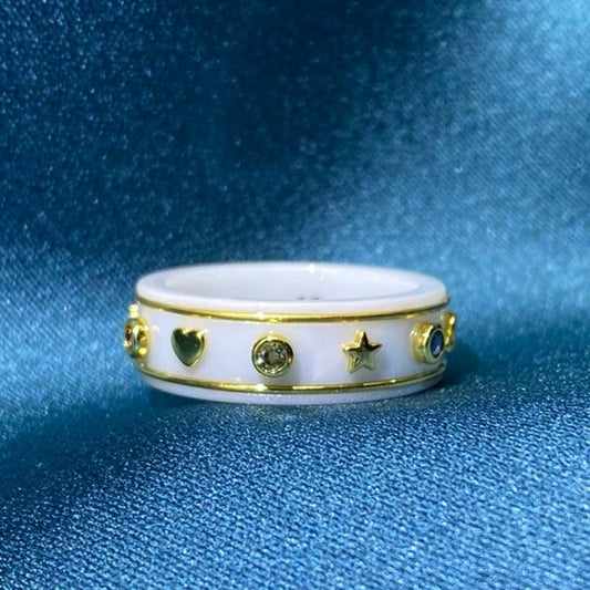 Luxury Gucci GG ICON RING WITH GEMSTONES