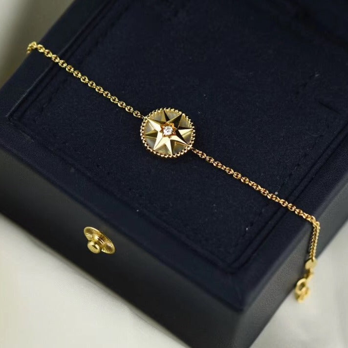 Luxury DiorSTAR DIAMOND MOP GOLD NECKLACE