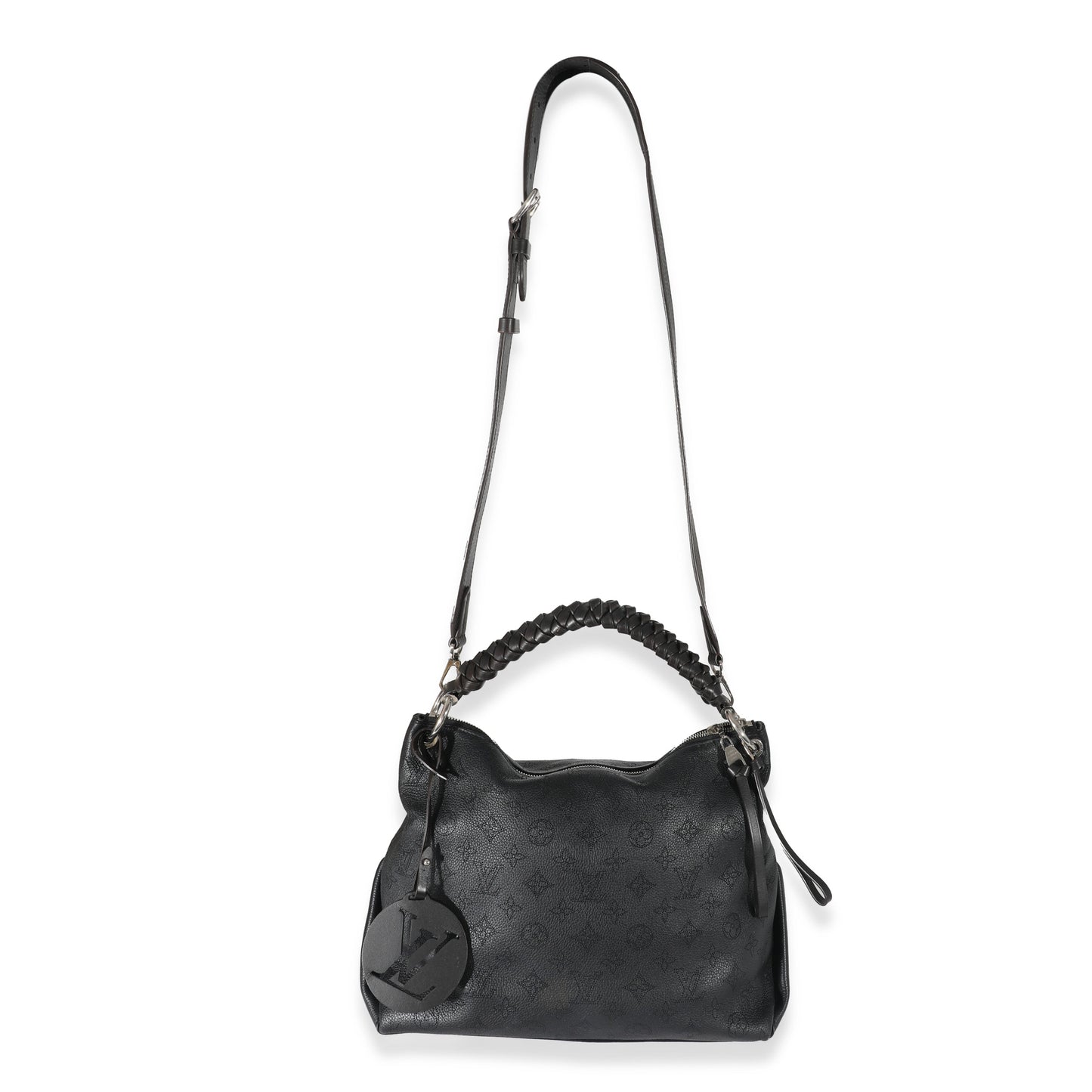 Louis Vuitton Louis Vuitton Black Monogram Mahina Beaubourg Hobo MM