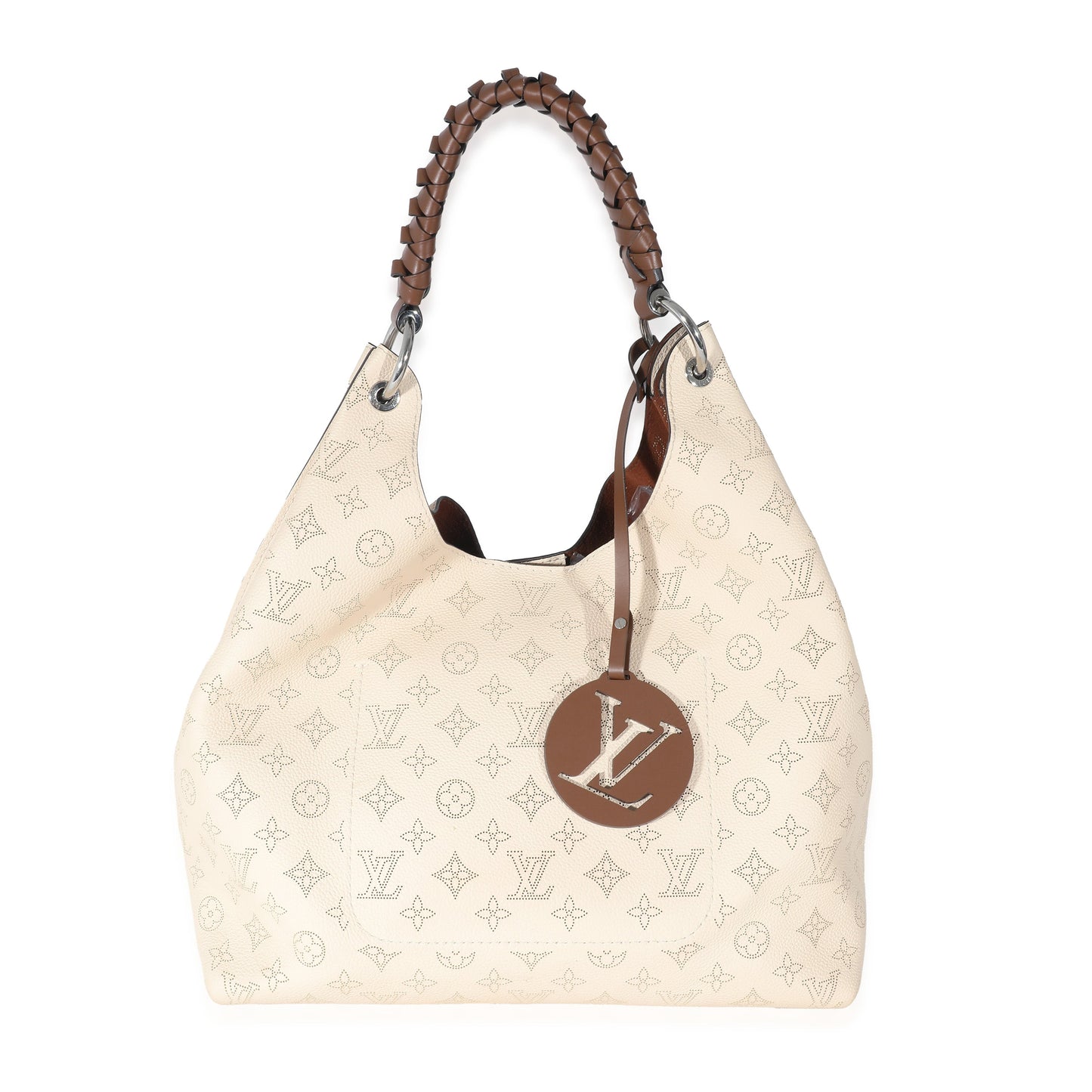Louis Vuitton Louis Vuitton Cream Mahina Carmel Hobo