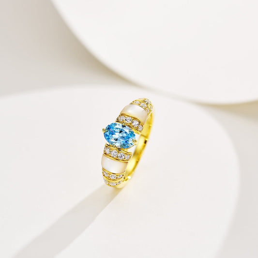 Luxury DiorPARAIBA GOLD DIAMOND RING