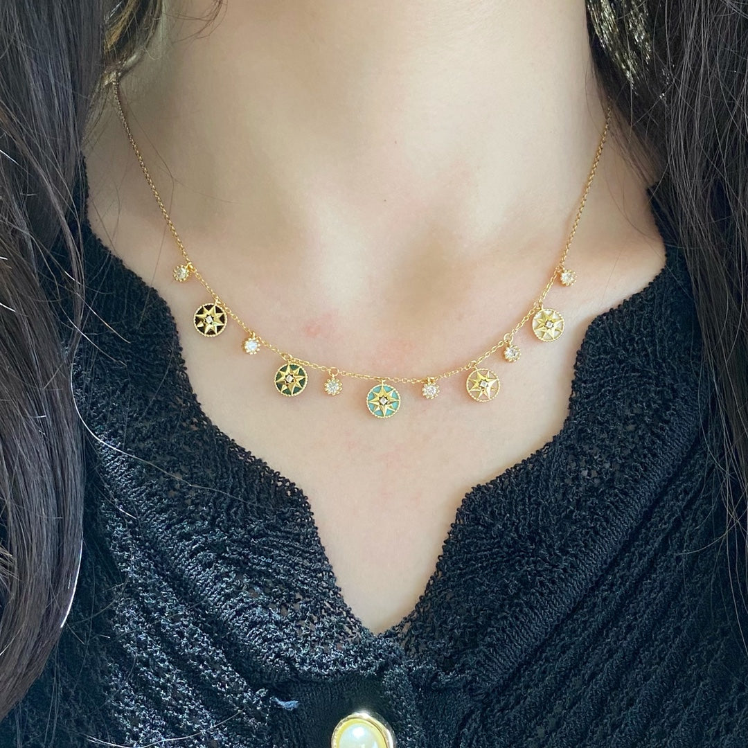 Luxury DiorROSE VENTS 5 MOTIF NECKLACE
