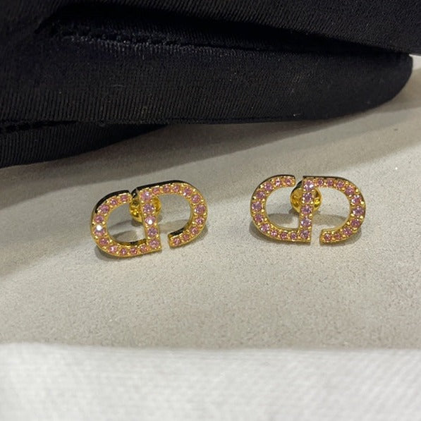 Luxury DiorPETIT DIAMOND GOLD EARRINGS
