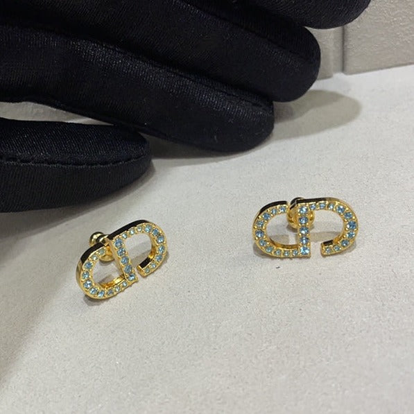 Luxury DiorPETIT DIAMOND GOLD EARRINGS
