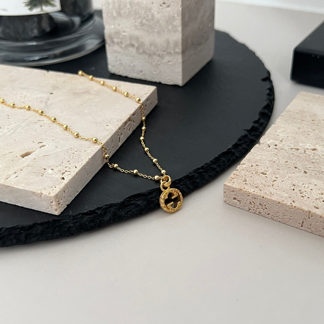 Luxury Gucci GG BALL CHAIN GOLD NECKLACE