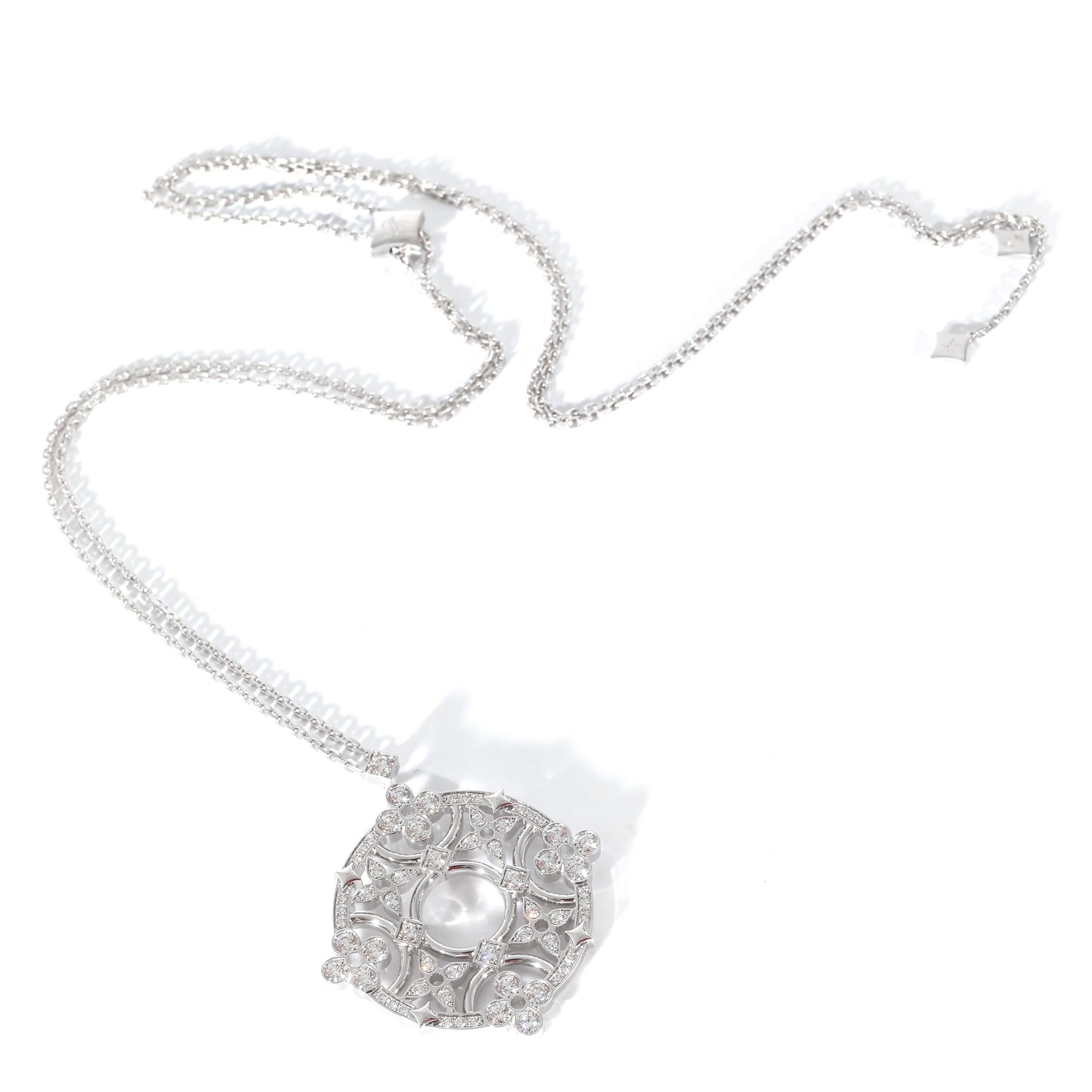 Louis Vuitton Louis Vuitton Dentelle Necklace in 18K White Gold 1.1 CTW