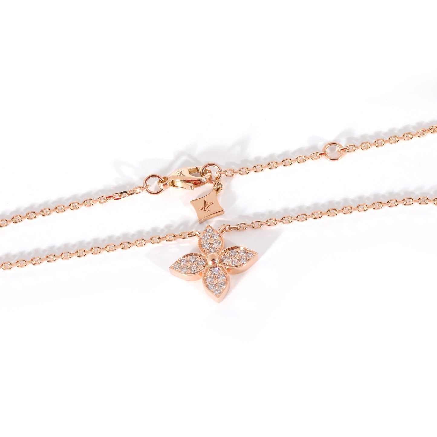 Louis Vuitton Louis Vuitton Idylle Blossom Necklace in 18K Rose Gold 0.2 CTW
