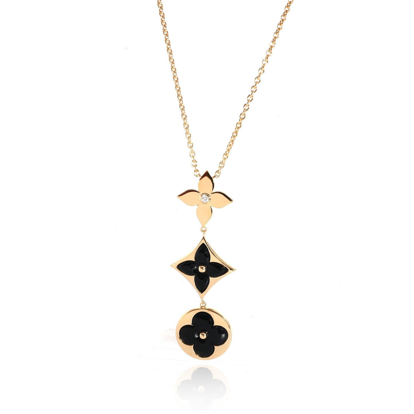 Louis Vuitton Louis Vuitton Color Blossom Necklace in 18K Yellow Gold 0.02 CTW