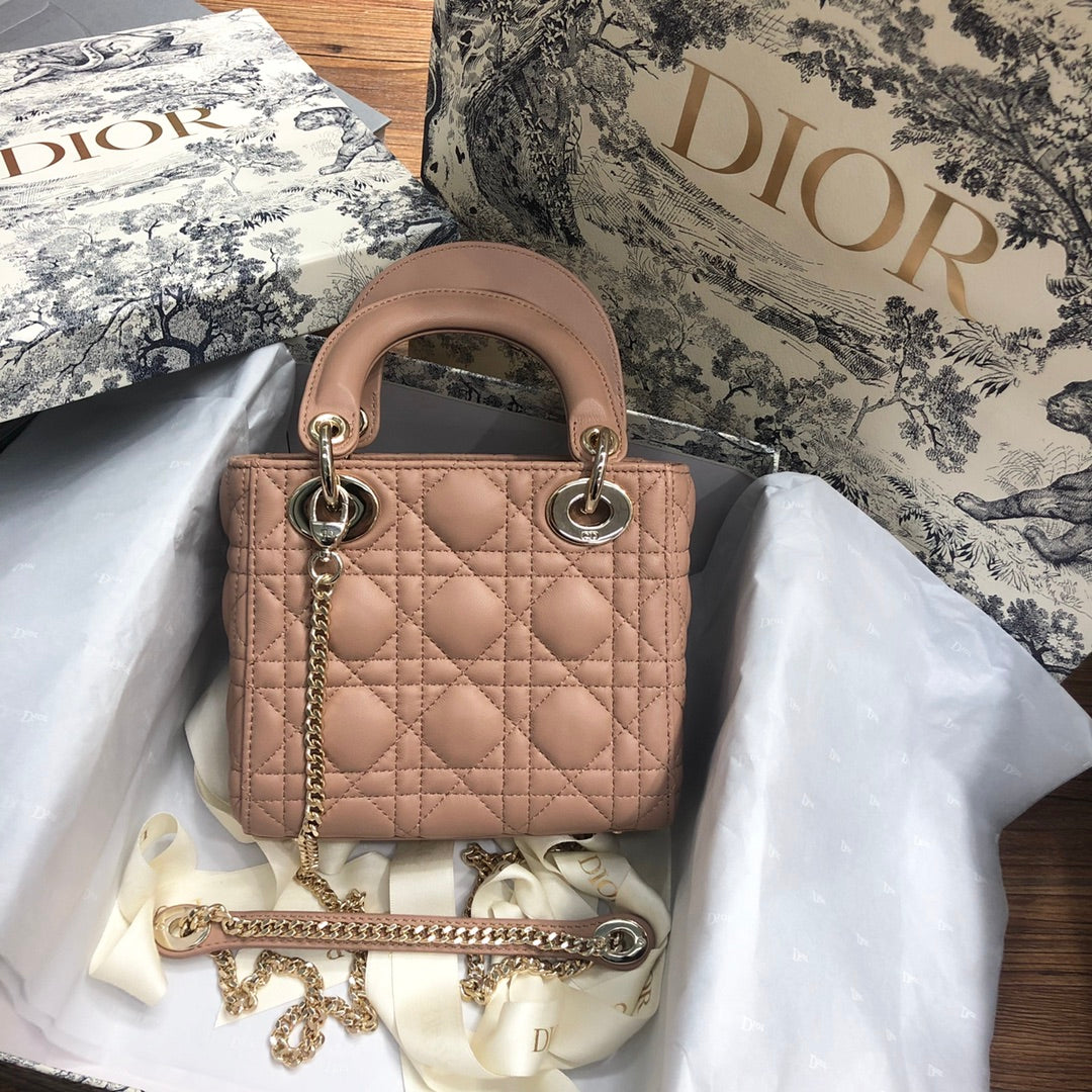 Luxury DiorMINI LADY 17 MY ABC BEIGE LAMBSKIN