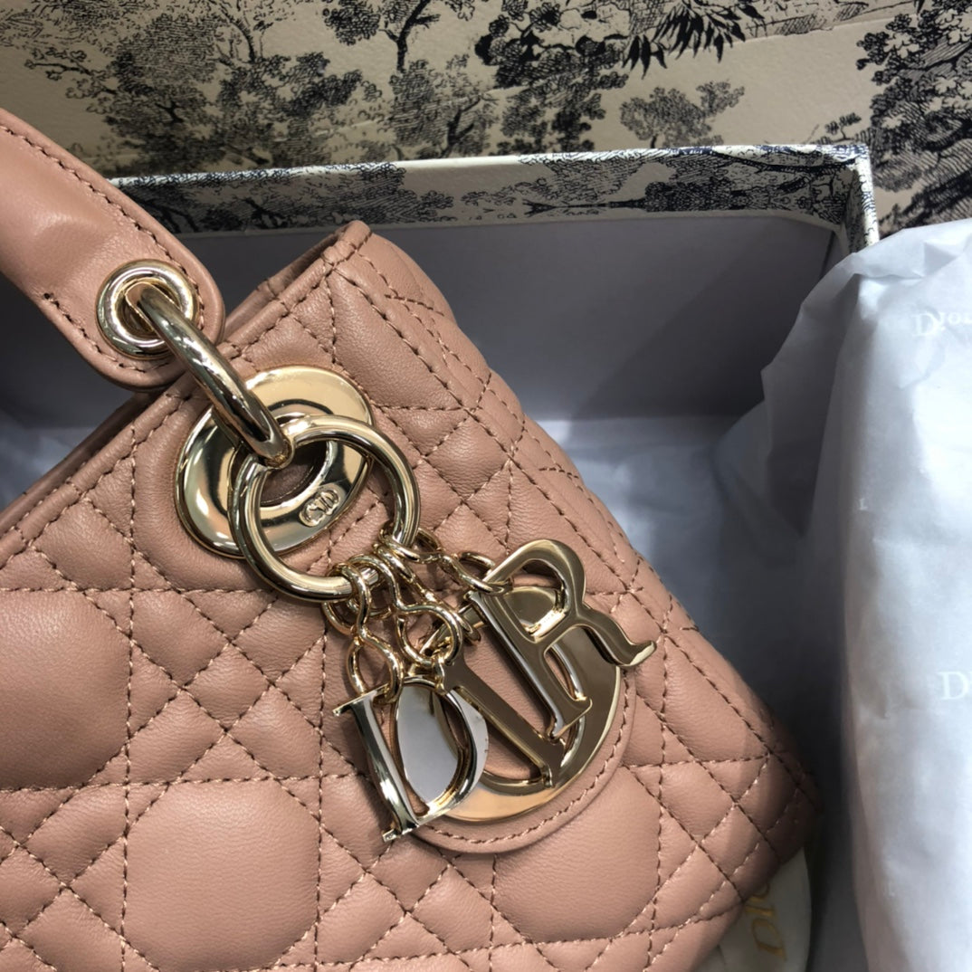 Luxury DiorMINI LADY 17 MY ABC BEIGE LAMBSKIN