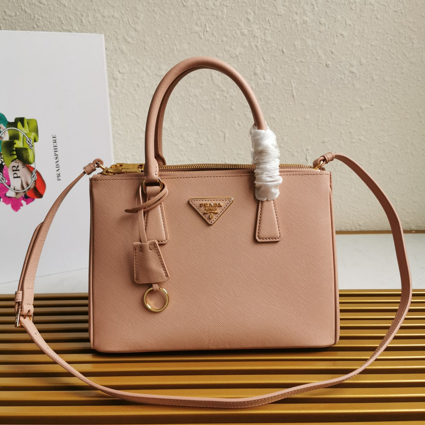 Luxury PradaMEDIUM GALLERIA 28 BEIGE SAFFIANO LEATHER