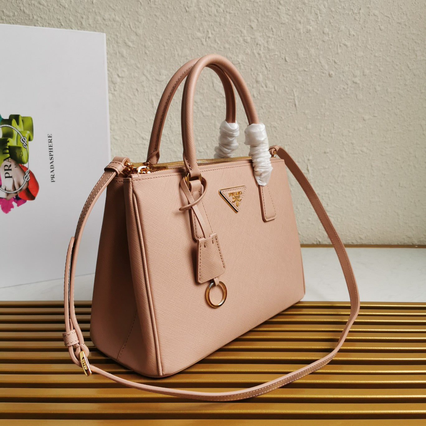 Luxury PradaMEDIUM GALLERIA 28 BEIGE SAFFIANO LEATHER
