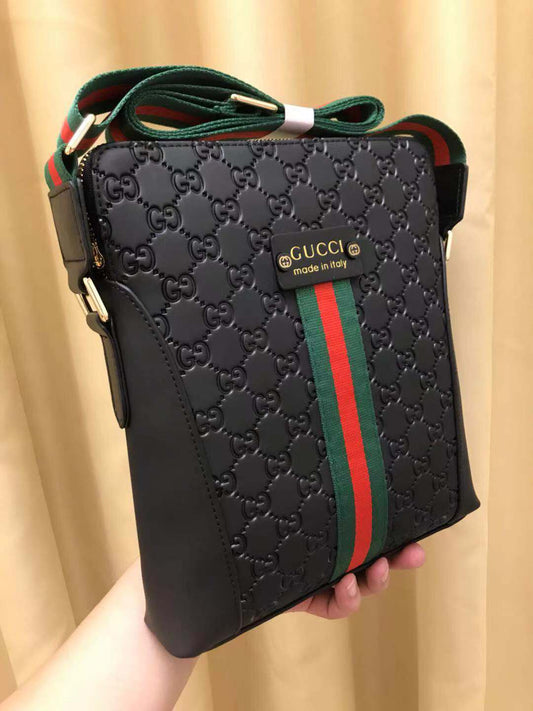 Luxury Gucci GG CROSSBODY BLACK RED LEATHER
