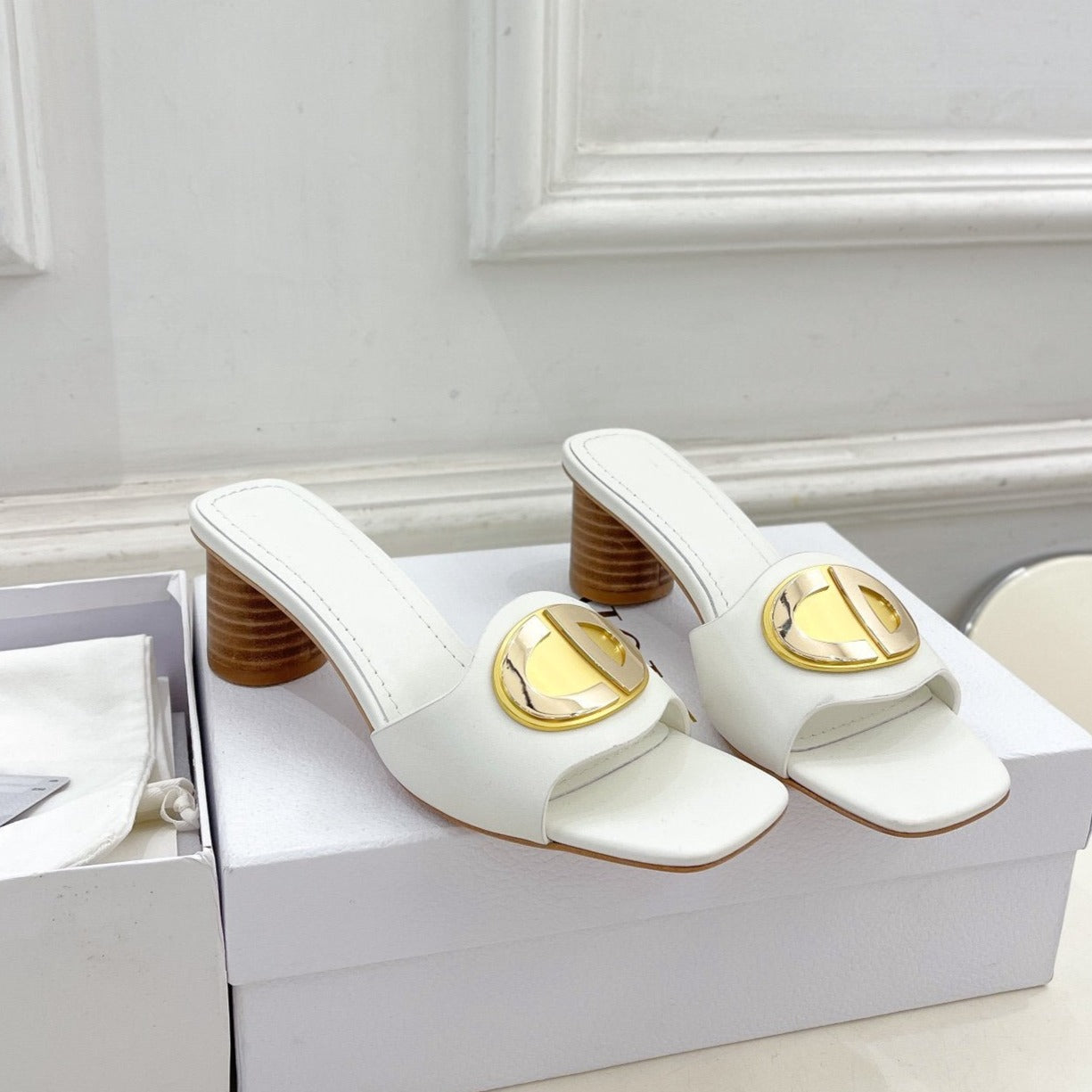 Luxury DiorFOREVER HEELED 5CM WHITE