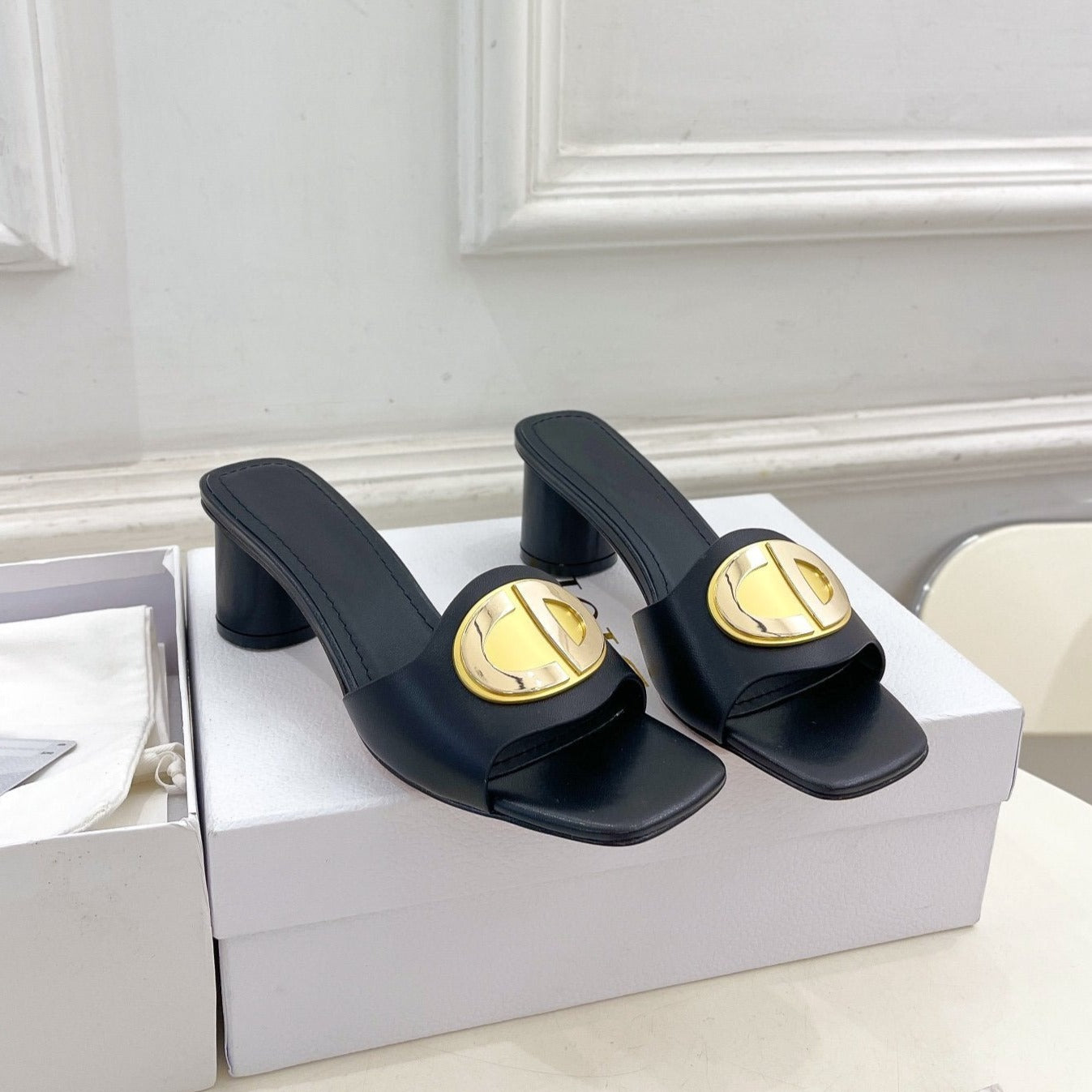 Luxury DiorFOREVER HEELED 5CM BLACK