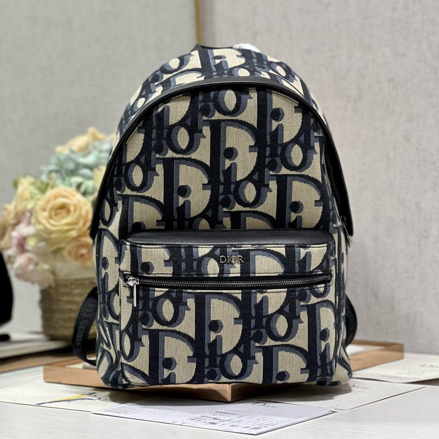 Luxury DiorRIDER BACKPACK WHITE OBLIQUE JACQUARD