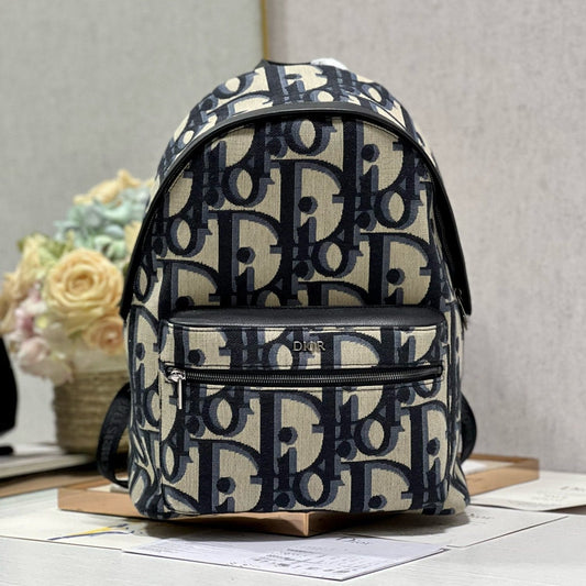 Luxury DiorRIDER BACKPACK WHITE OBLIQUE JACQUARD