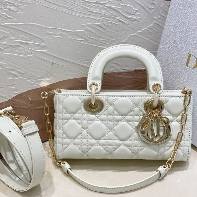 Luxury DiorMICRO LADY D-JOY 16.5 WHITE LAMBSKIN