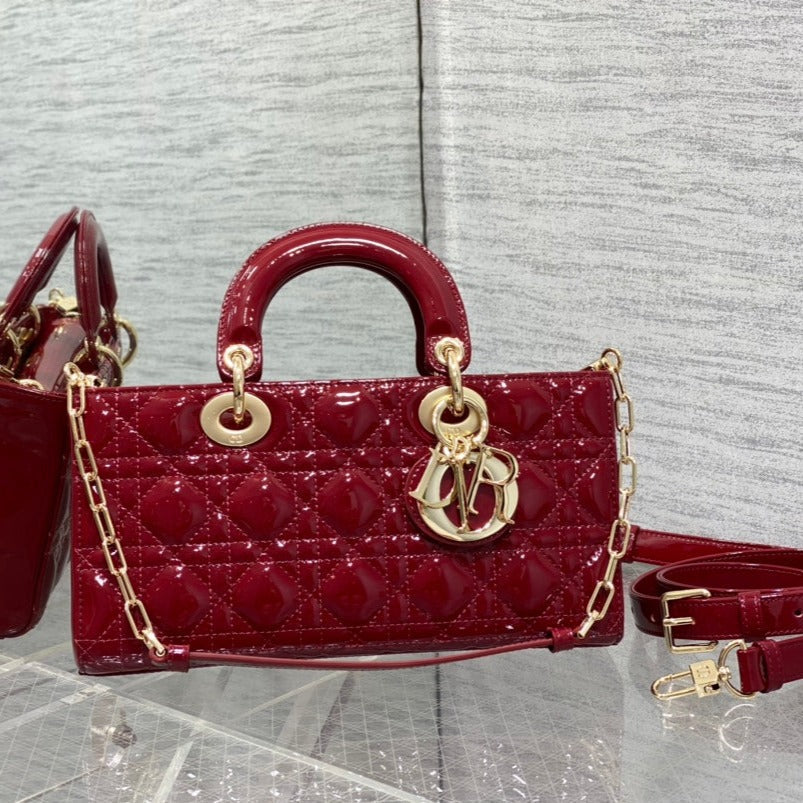 Luxury DiorMEDIUM LADY D-JOY 26 RED PATENT CALFSKIN