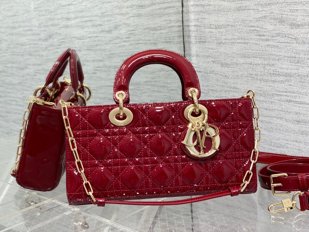 Luxury DiorMEDIUM LADY D-JOY 26 RED PATENT CALFSKIN