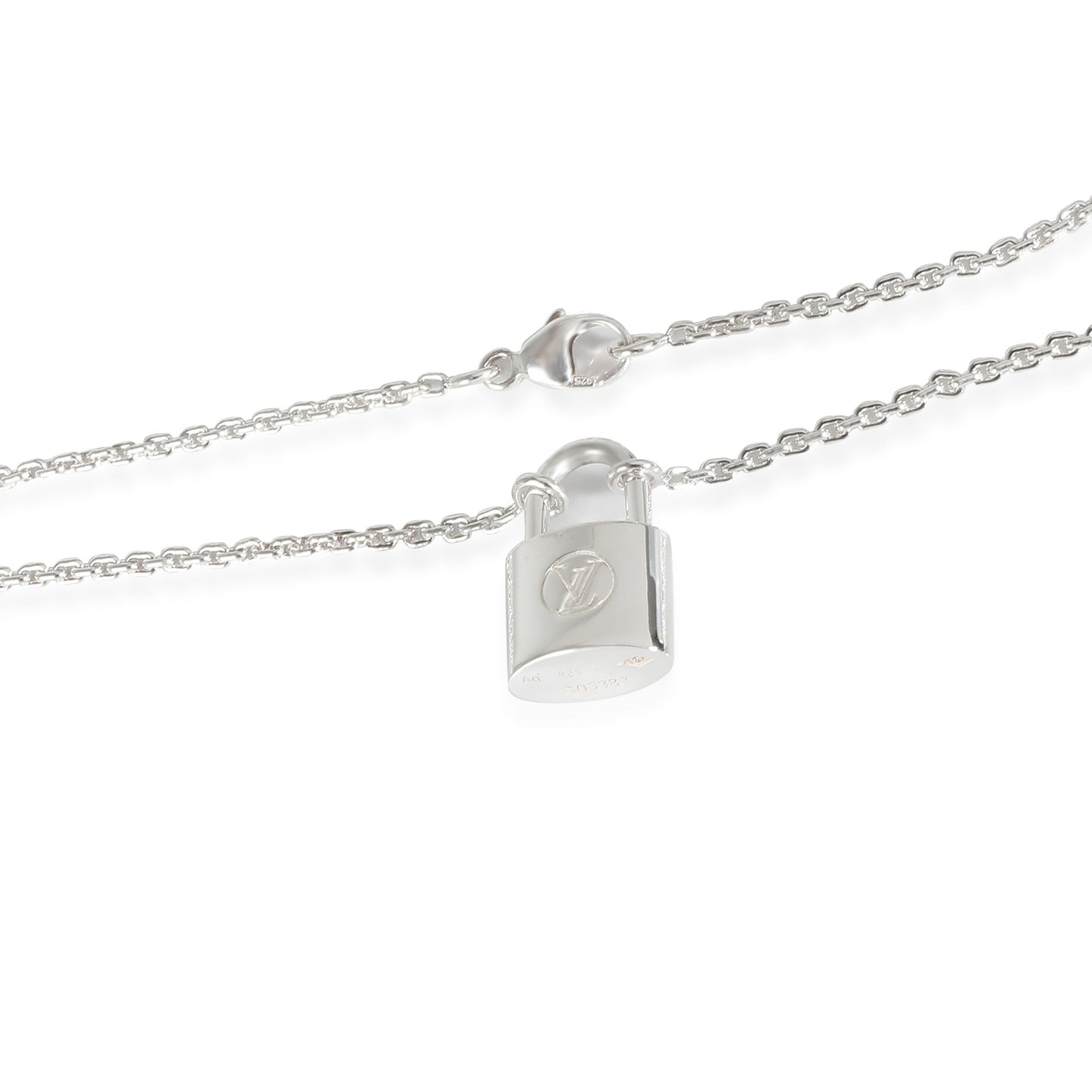 Louis Vuitton Lockit Pendant on Chain in Sterling Silver