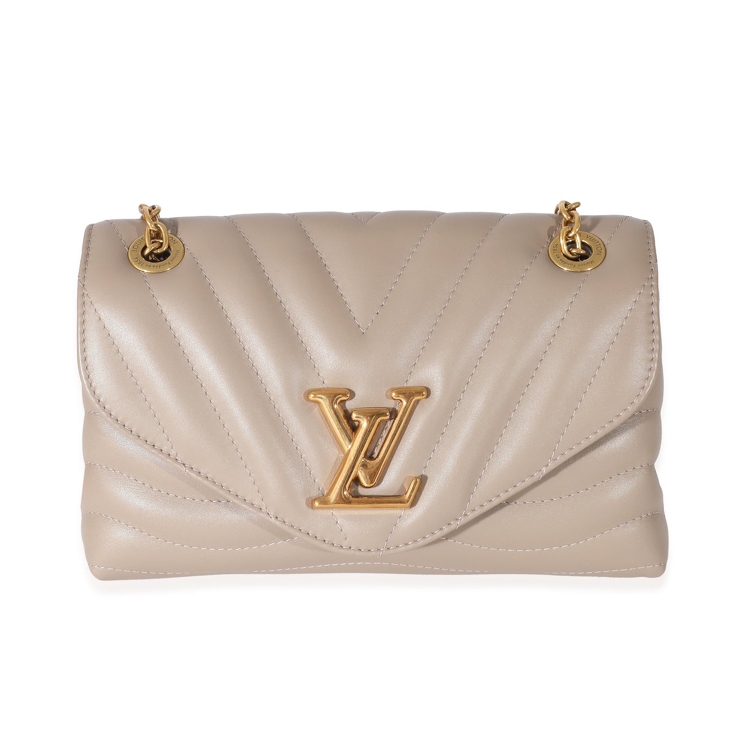 Louis Vuitton Louis Vuitton Taupe Calf Leather New Wave Chain MM