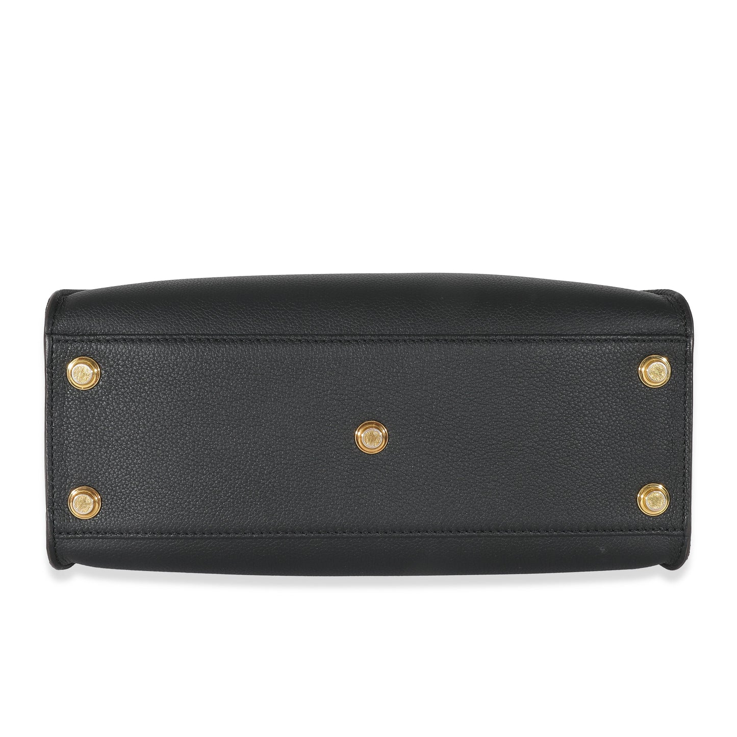 Louis Vuitton Louis Vuitton Black Calfskin Monogram On My Side MM