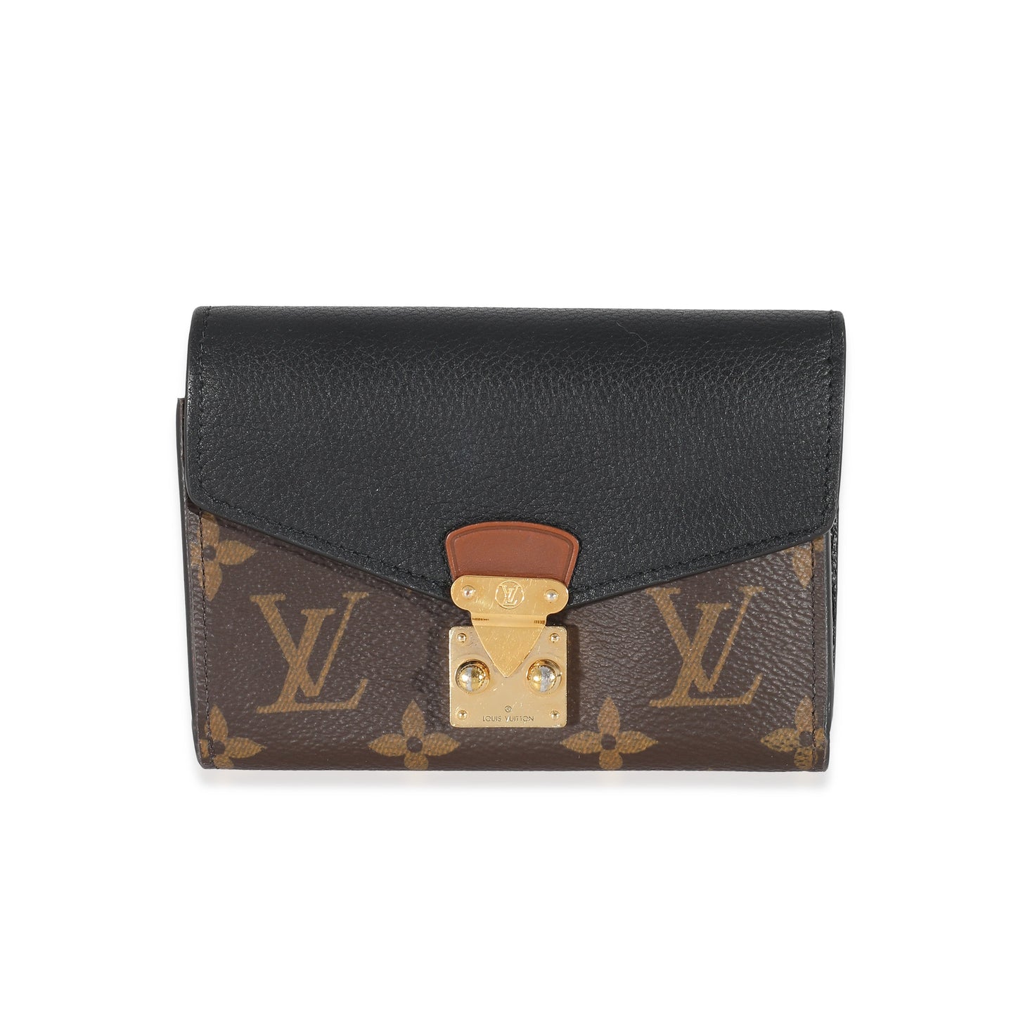 Louis Vuitton Louis Vuitton Black Monogram Pallas Compact Wallet NM