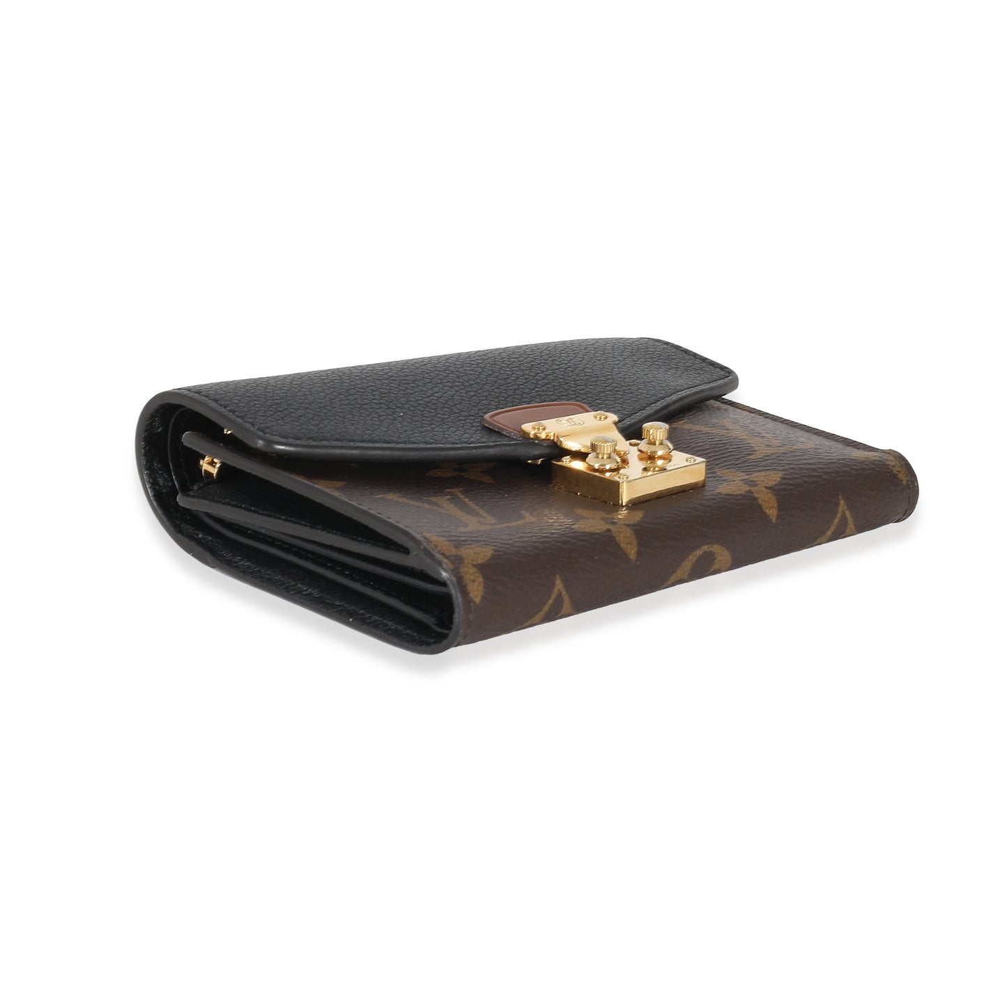 Louis Vuitton Louis Vuitton Black Monogram Pallas Compact Wallet NM