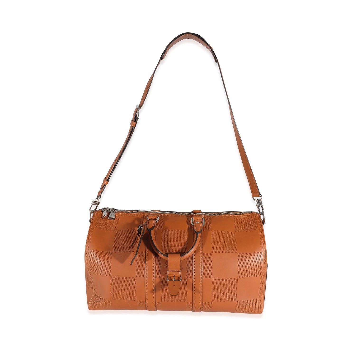 Louis Vuitton Cognac Nomade Grand Damier Keepall Bandoulière 45
