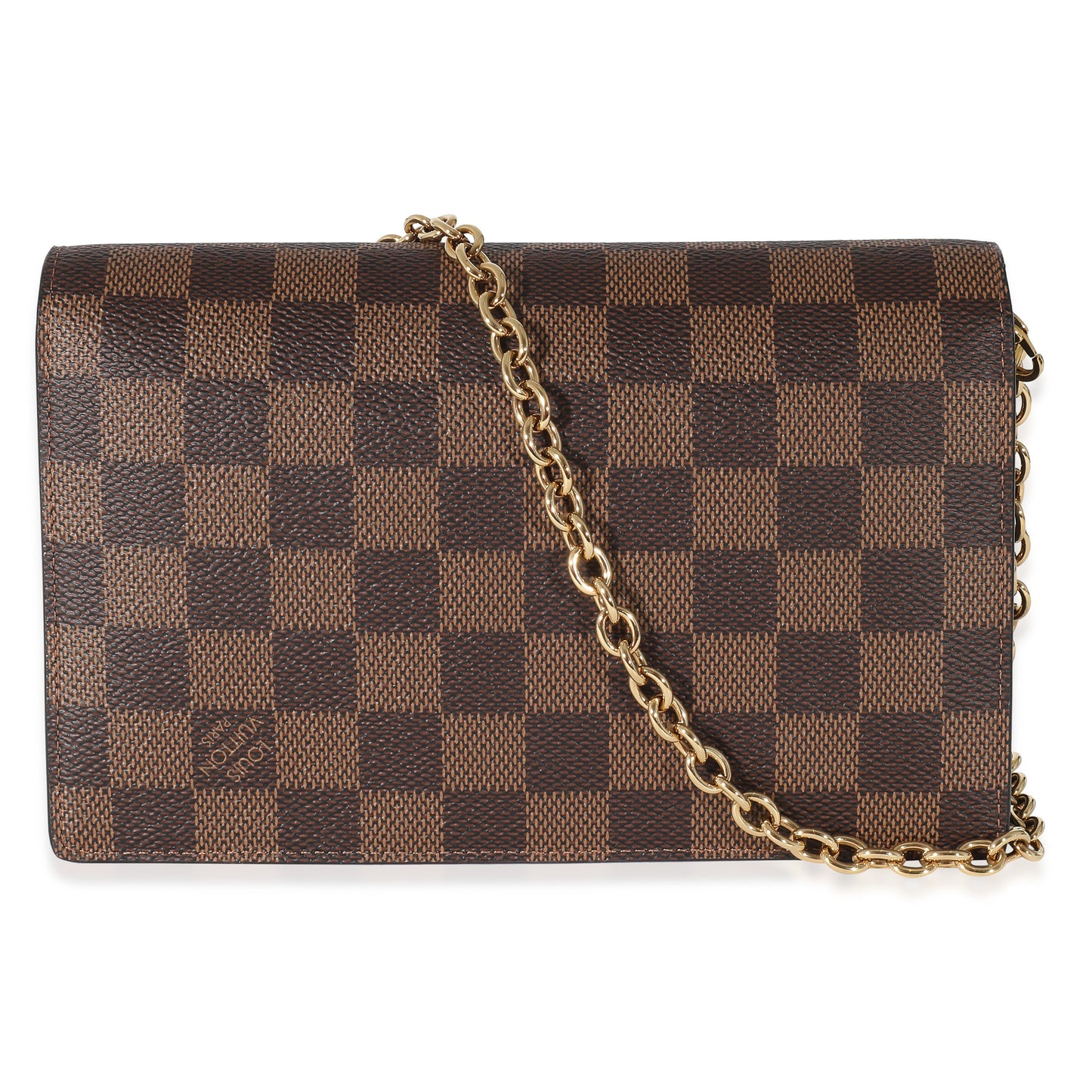 Louis Vuitton Louis Vuitton Black Damier Ebene Canvas Vavin Chain Wallet