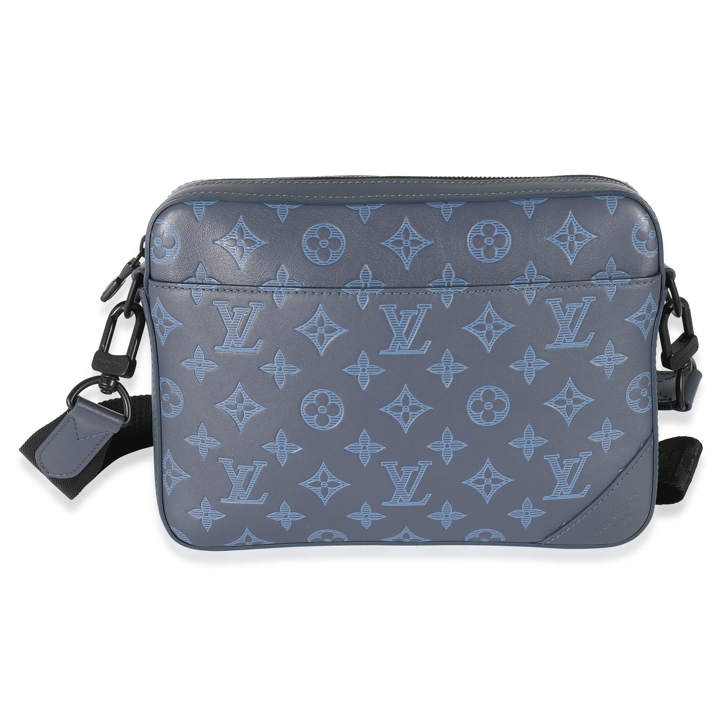 Louis Vuitton Navy Monogram Shadow Calfskin Duo Messenger