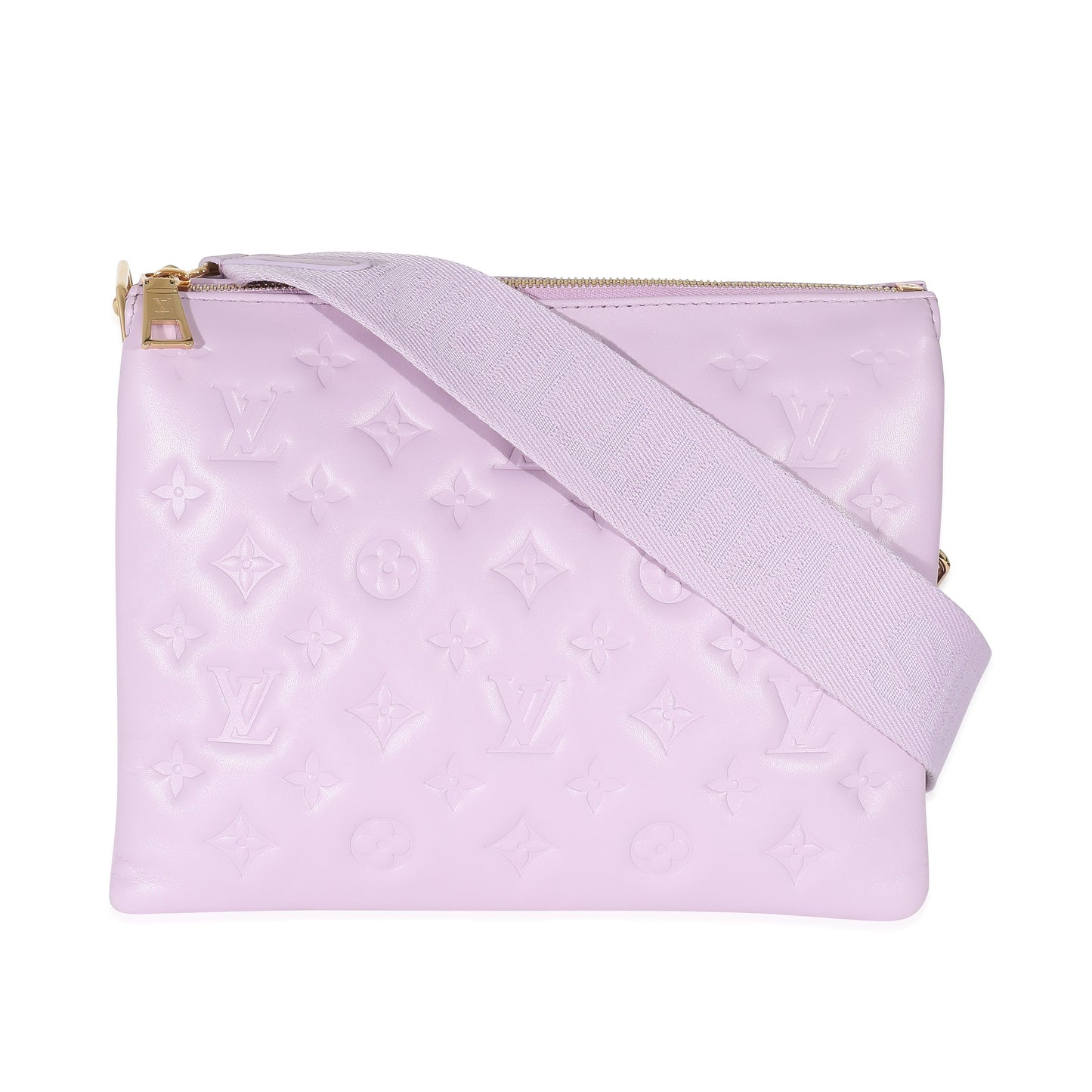 Louis Vuitton Louis Vuitton Parme Monogram Embossed Puffy Lambskin Coussin PM