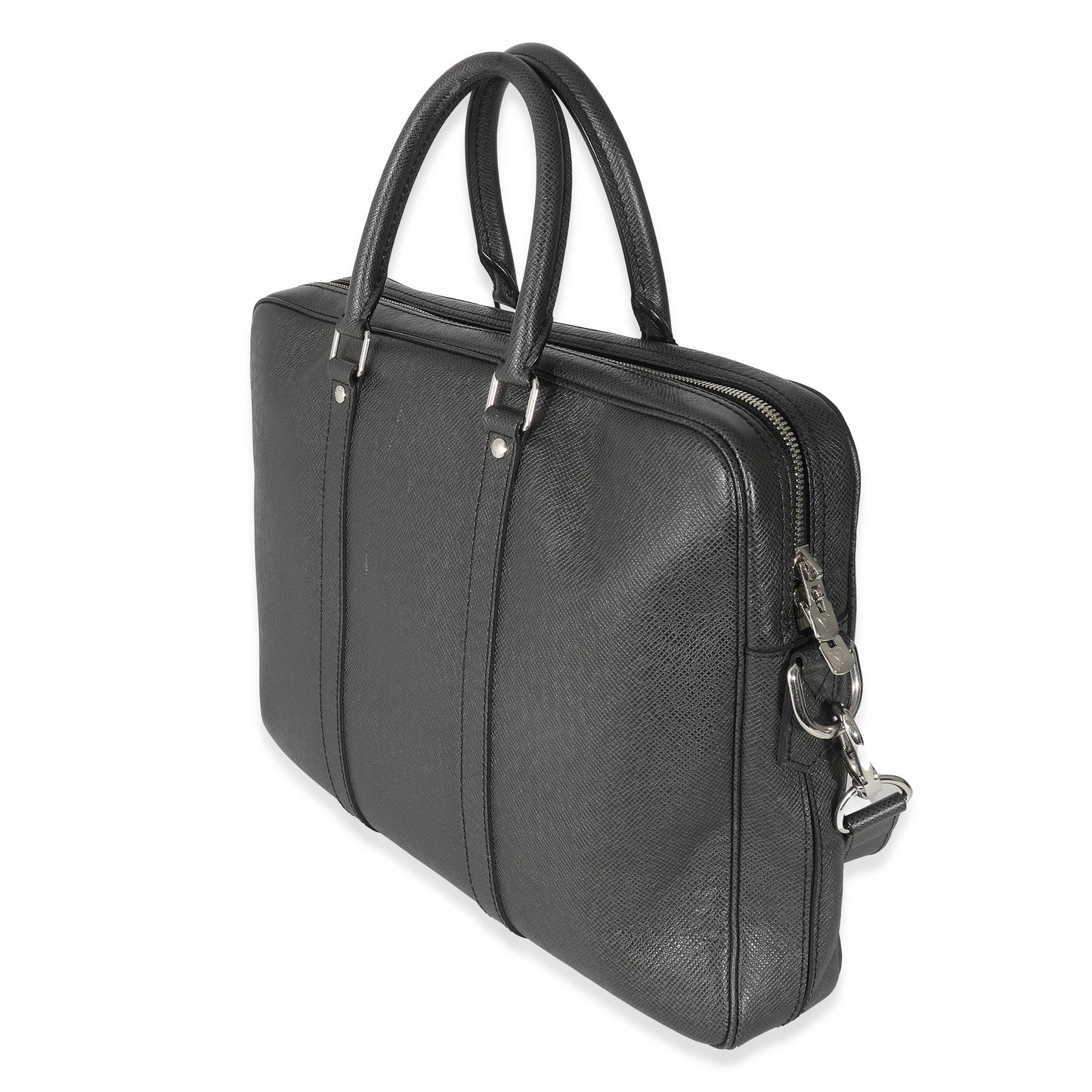 Louis Vuitton Black Taiga Porte-Documents Voyage PM