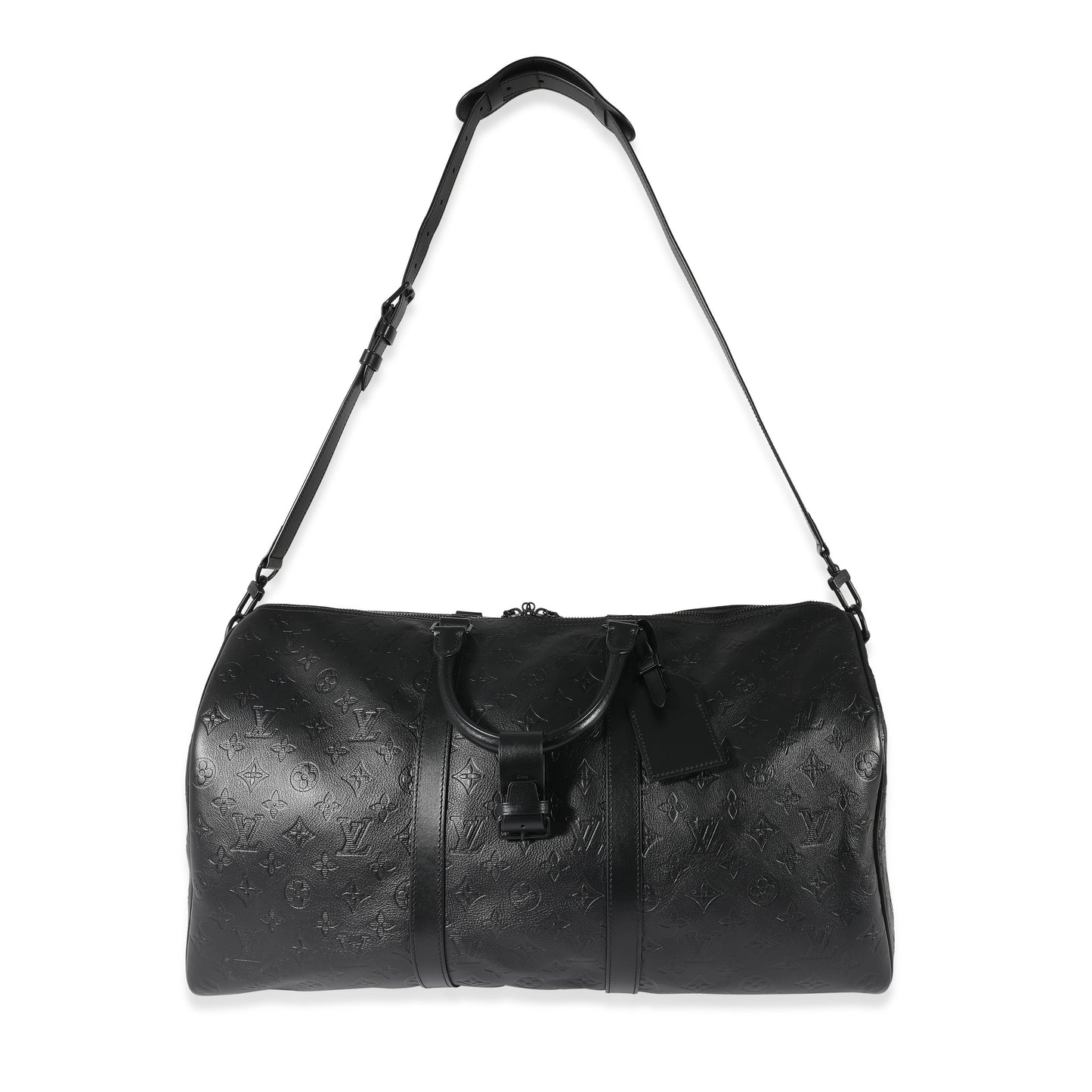 Louis Vuitton Louis Vuitton Black Monogram Shadow Keepall Bandoulière 50