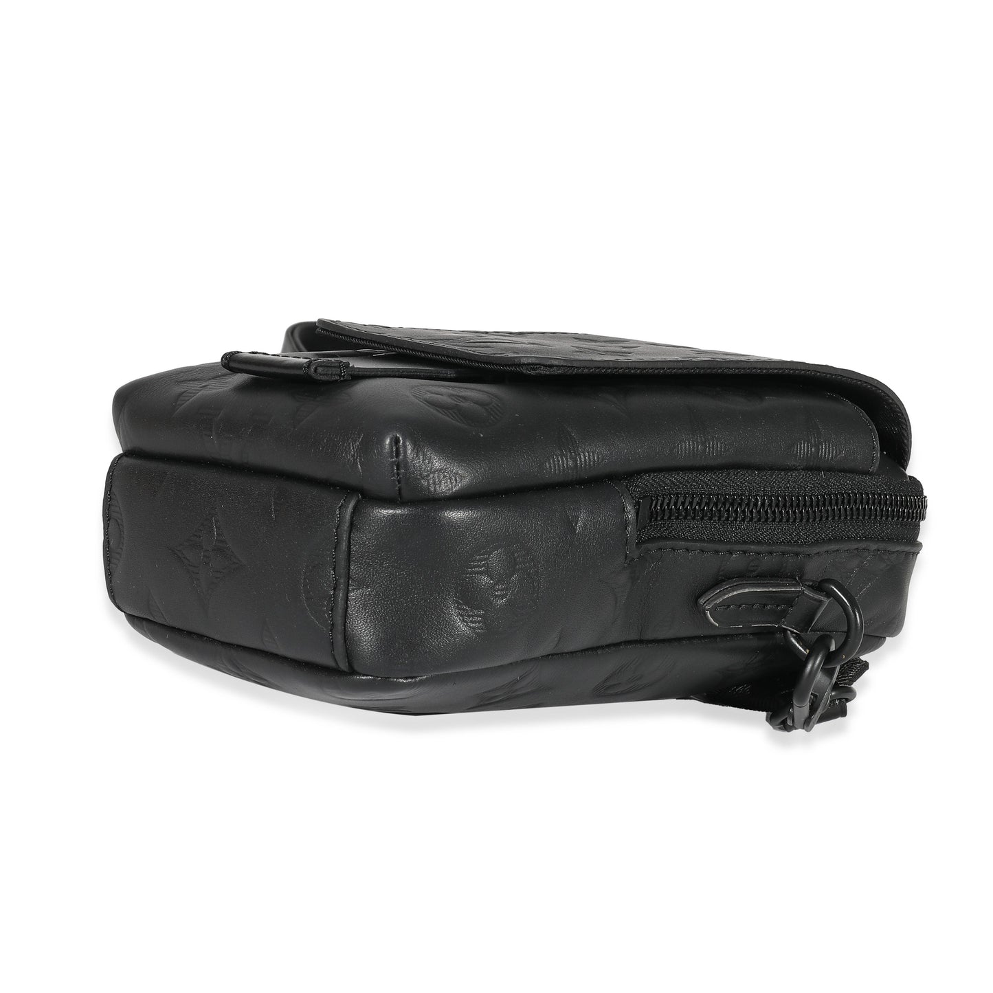 Louis Vuitton Louis Vuitton Black Monogram Shadow Double Phone Pouch NM