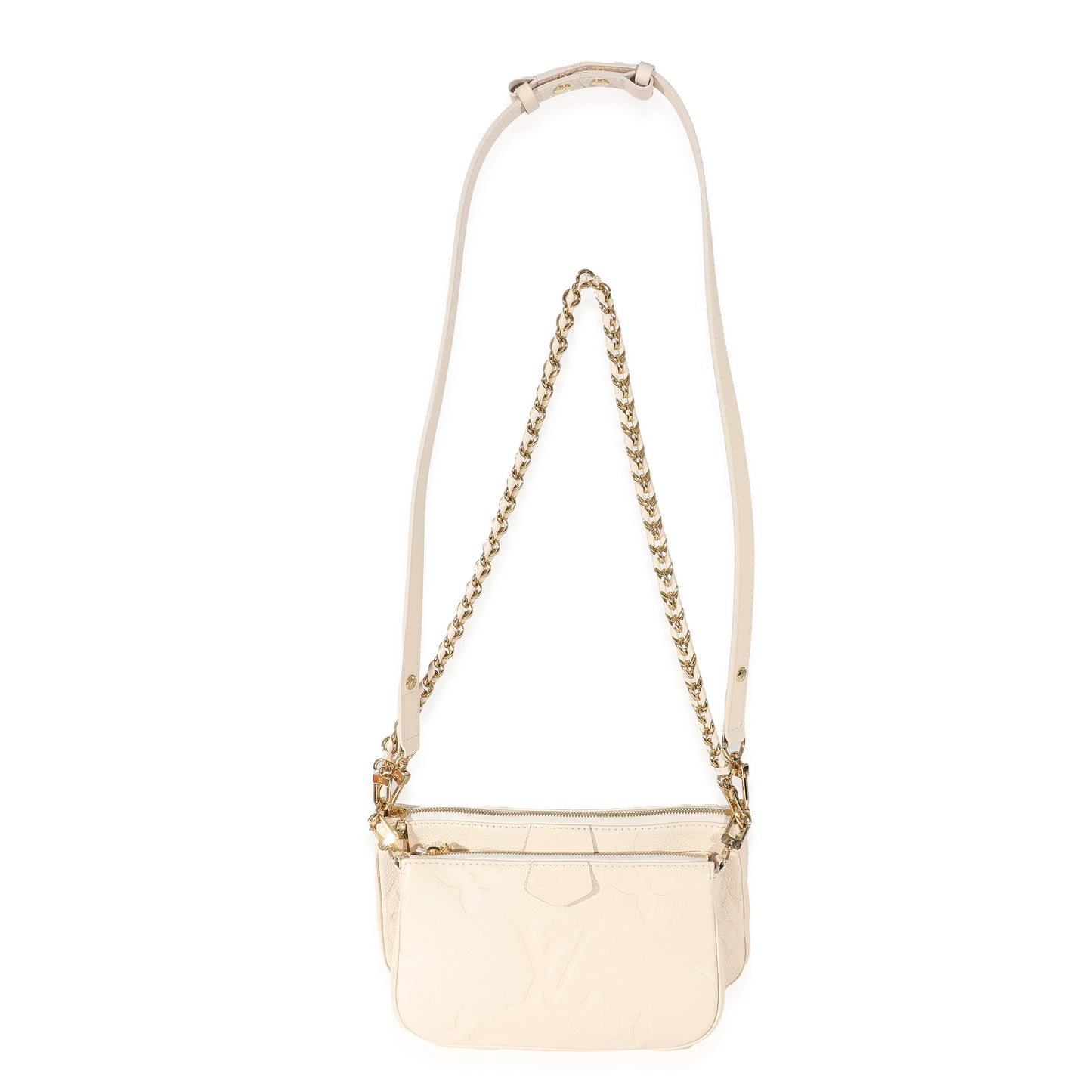 Louis Vuitton Louis Vuitton Cream Monogram Empreinte Multi Pochette Accessoires
