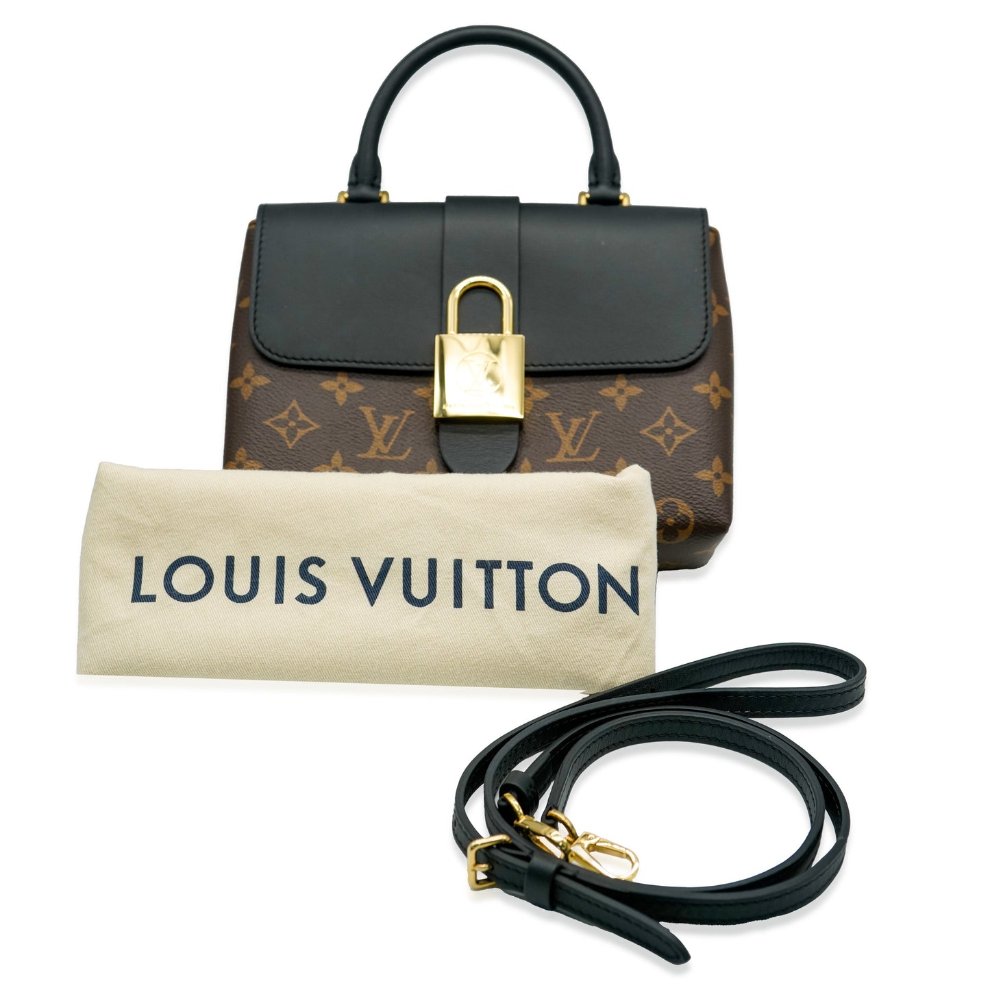 Louis Vuitton Louis Vuitton Black & Monogram Canvas Locky BB