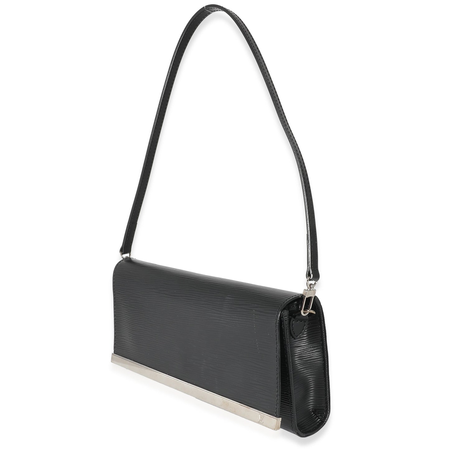 Louis Vuitton Black Epi Sevigne Clutch