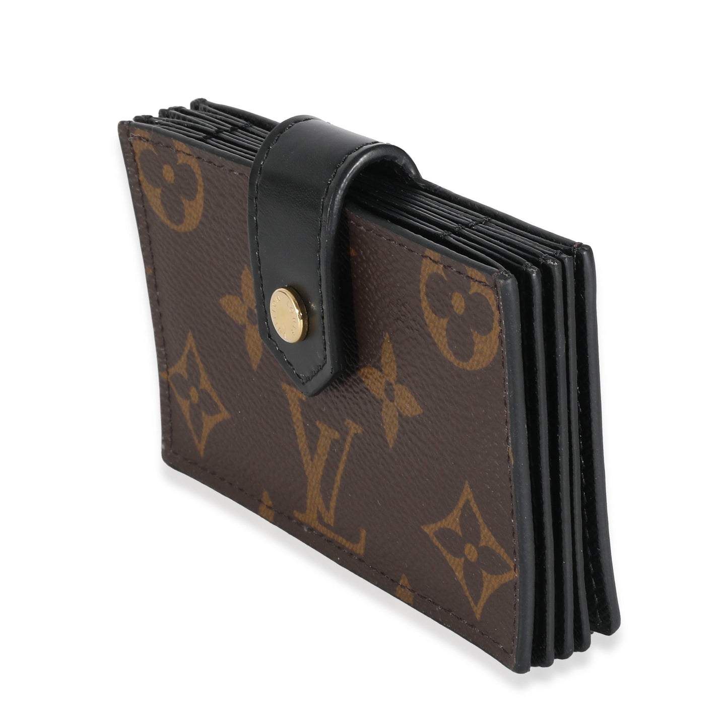 Louis Vuitton Louis Vuitton Black Monogram Canvas Gusseted Card Holder