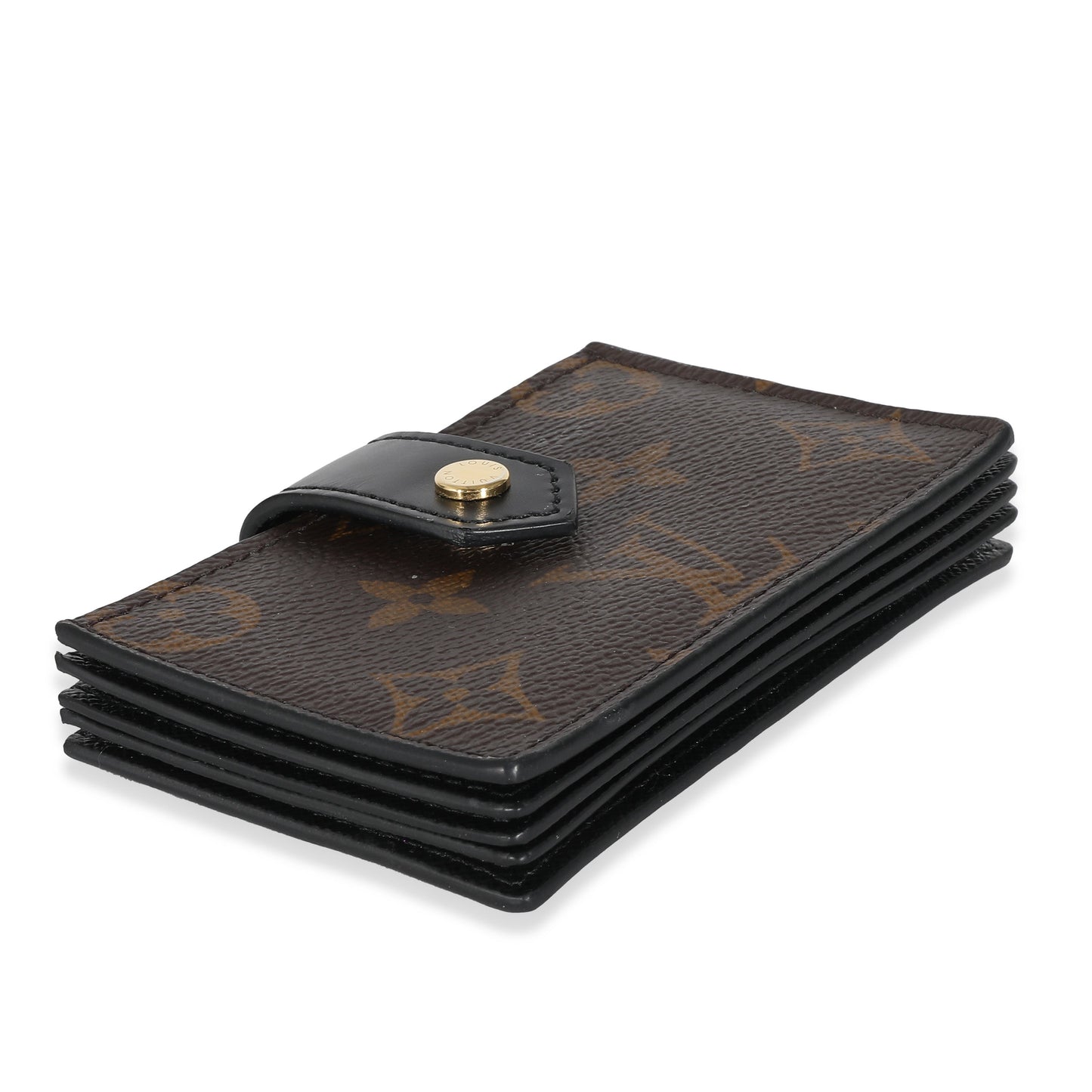 Louis Vuitton Louis Vuitton Black Monogram Canvas Gusseted Card Holder