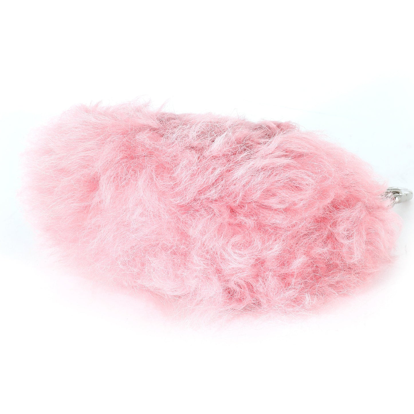 CHANEL Pink Shearling Lambskin Jewel Hook Card Holder