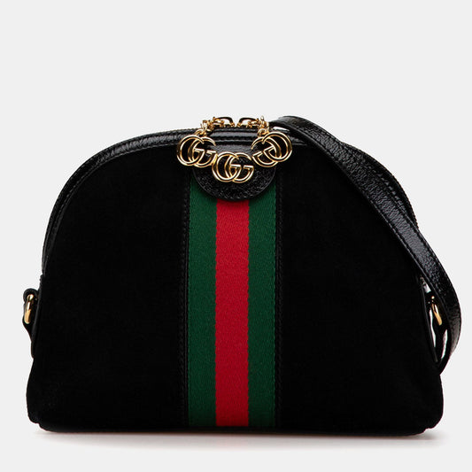 Luxury Gucci Trending 2025 Small Ophidia Suede Dome Crossbody Bag