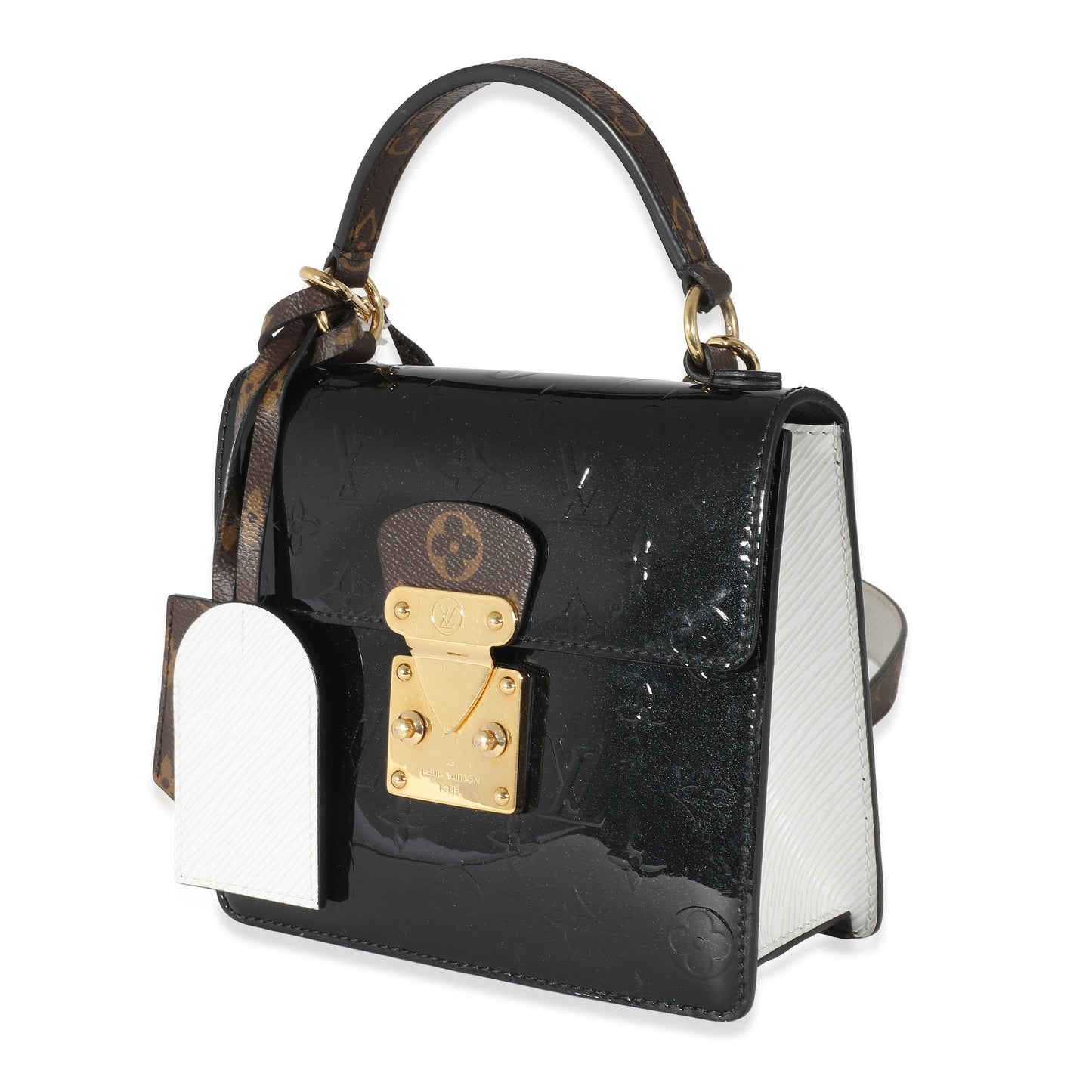 Louis Vuitton Louis Vuitton White Epi Black Monogram Vernis Spring Street