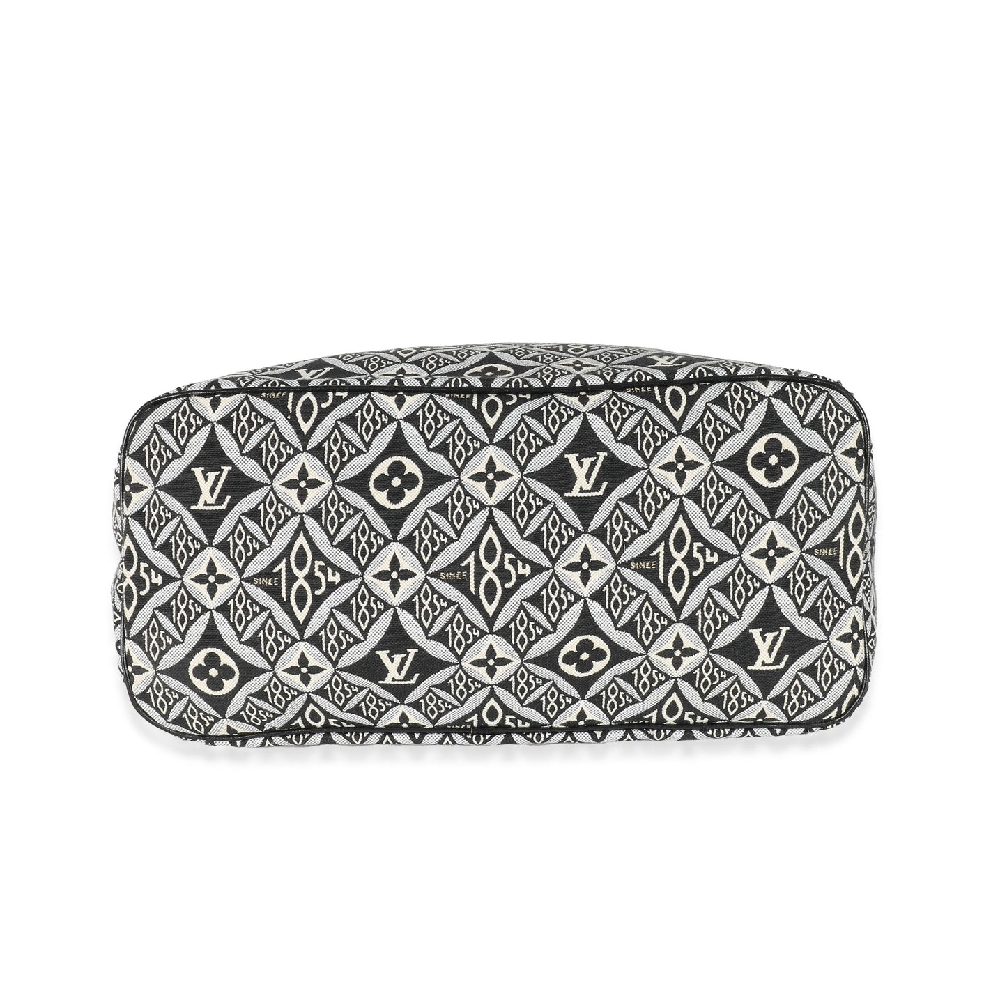Louis Vuitton Black White Jacquard Since 1854 Neverfull MM
