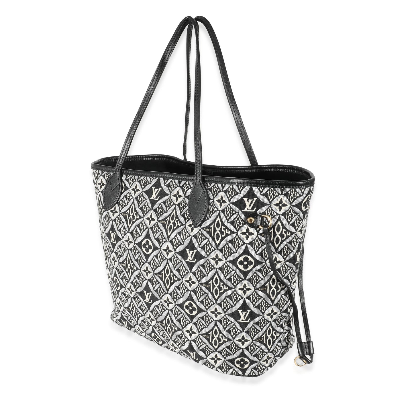 Louis Vuitton Black White Jacquard Since 1854 Neverfull MM