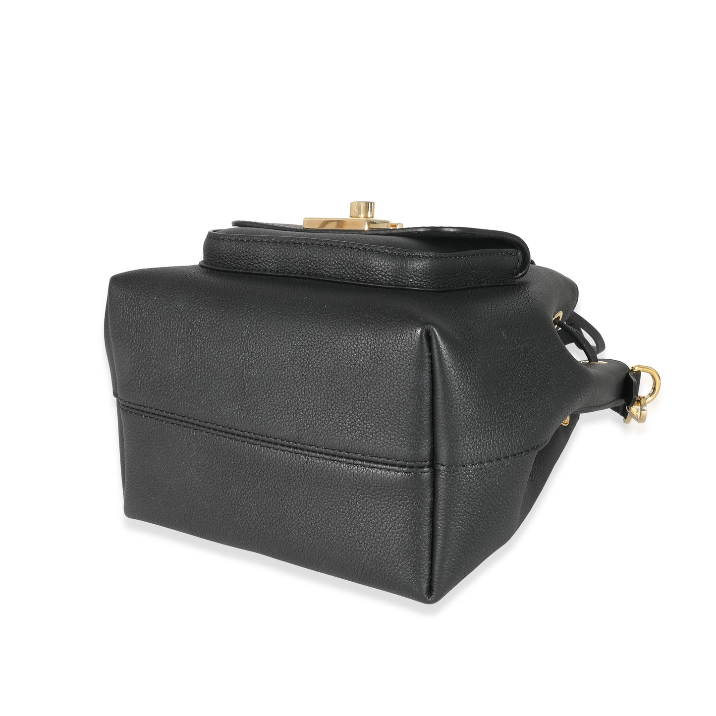 Louis Vuitton Louis Vuitton Black Calfskin Lockme Bucket MM