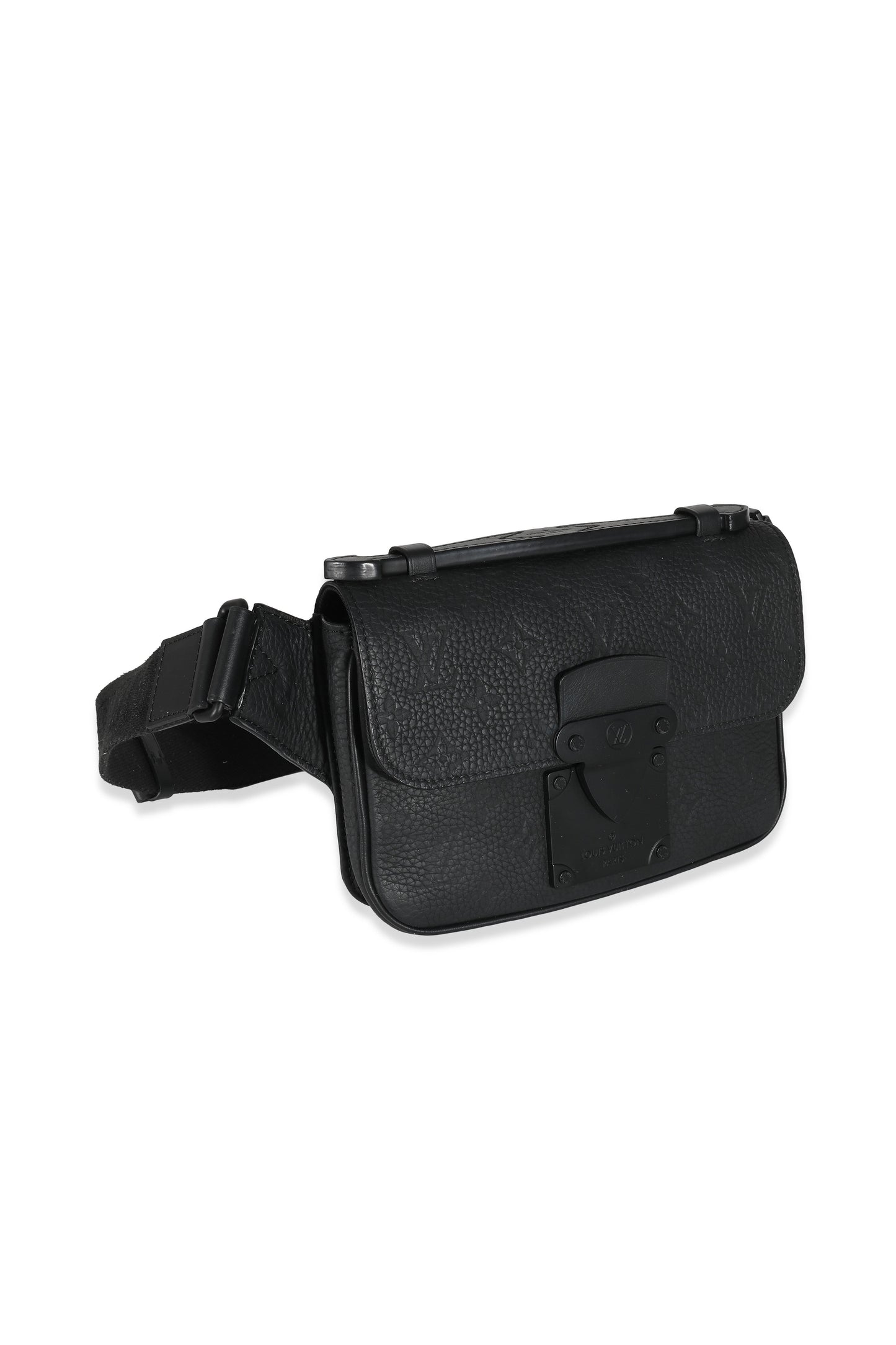 Louis Vuitton Louis Vuitton Black Monogram Taurillon S Lock Sling Bag
