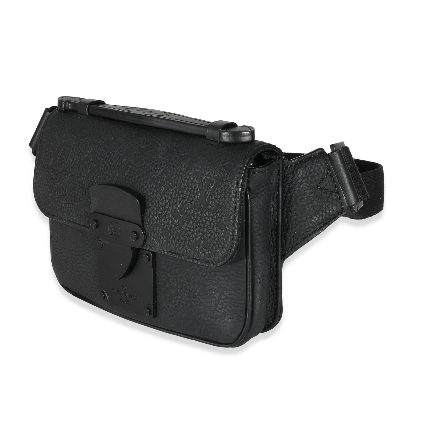 Louis Vuitton Louis Vuitton Black Monogram Taurillon S Lock Sling Bag