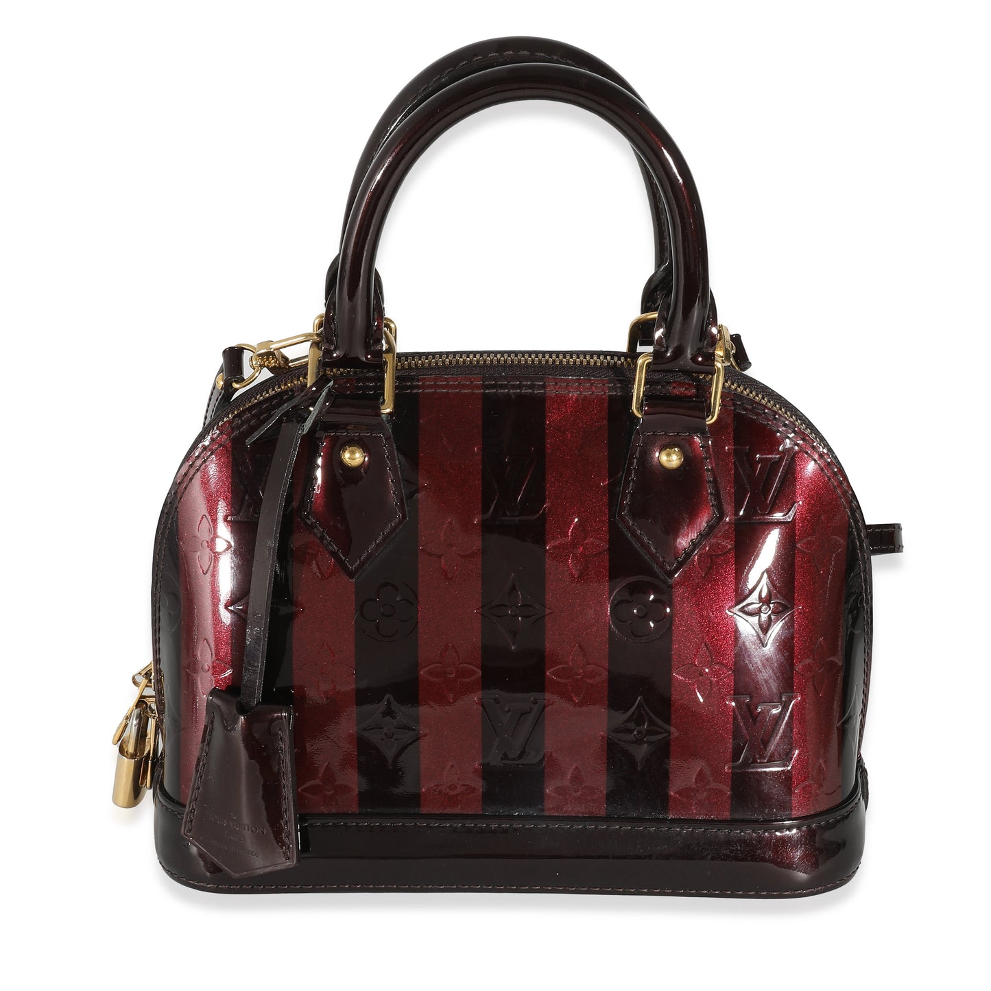 Louis Vuitton Louis Vuitton Amarante Vernis Rayures Alma BB